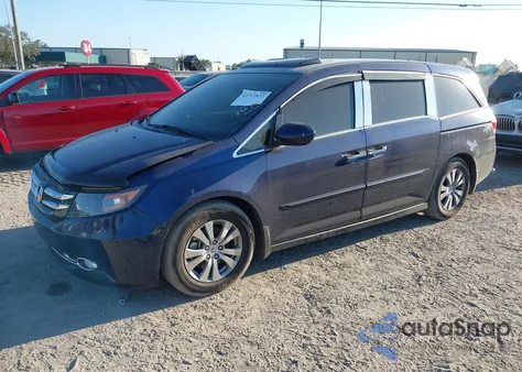 2015 Honda Odyssey Ex-L from USA, damaged, VIN 5FNRL5H60FB100310